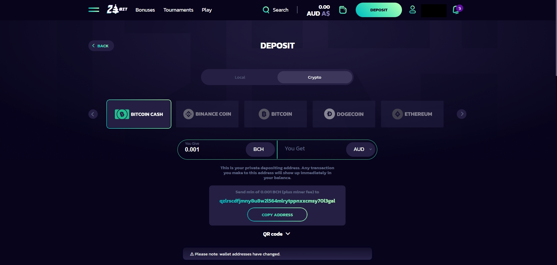 Deposit & Withdrawal Options